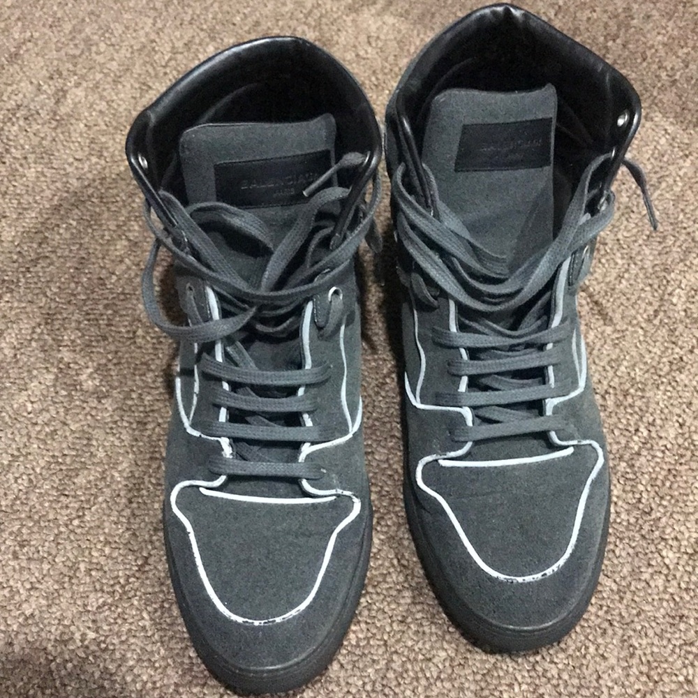 Gray suede Balenciaga